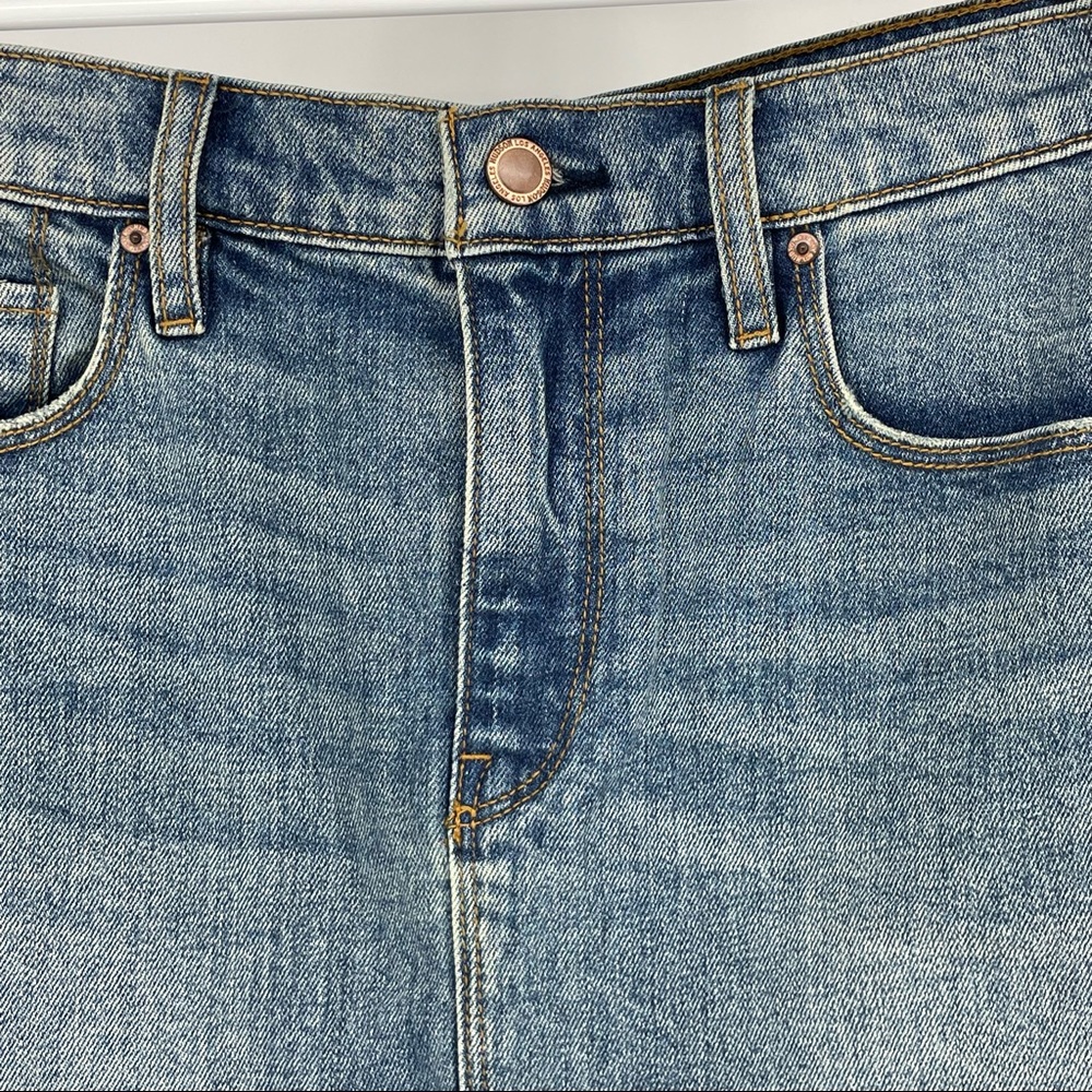 Hudson Jeans Light Blue Distressed Denim Mini Skirt - Picture 7 of 14